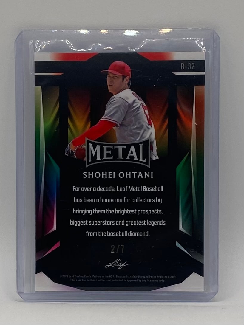 Shohei Ohtani Premium Blue Shimmer/Cracked Ice Foil /7 - 2