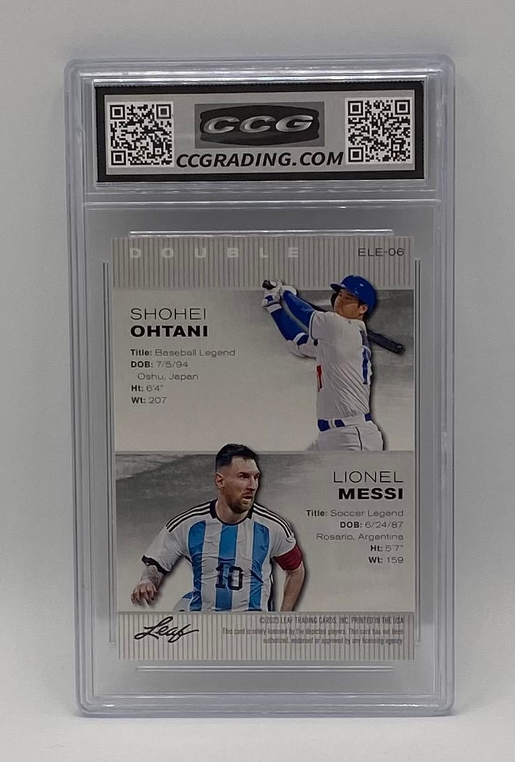 2023 Leaf Exclusive Legends Edition Shohei Ohtani & Lionel Messi Double - 2