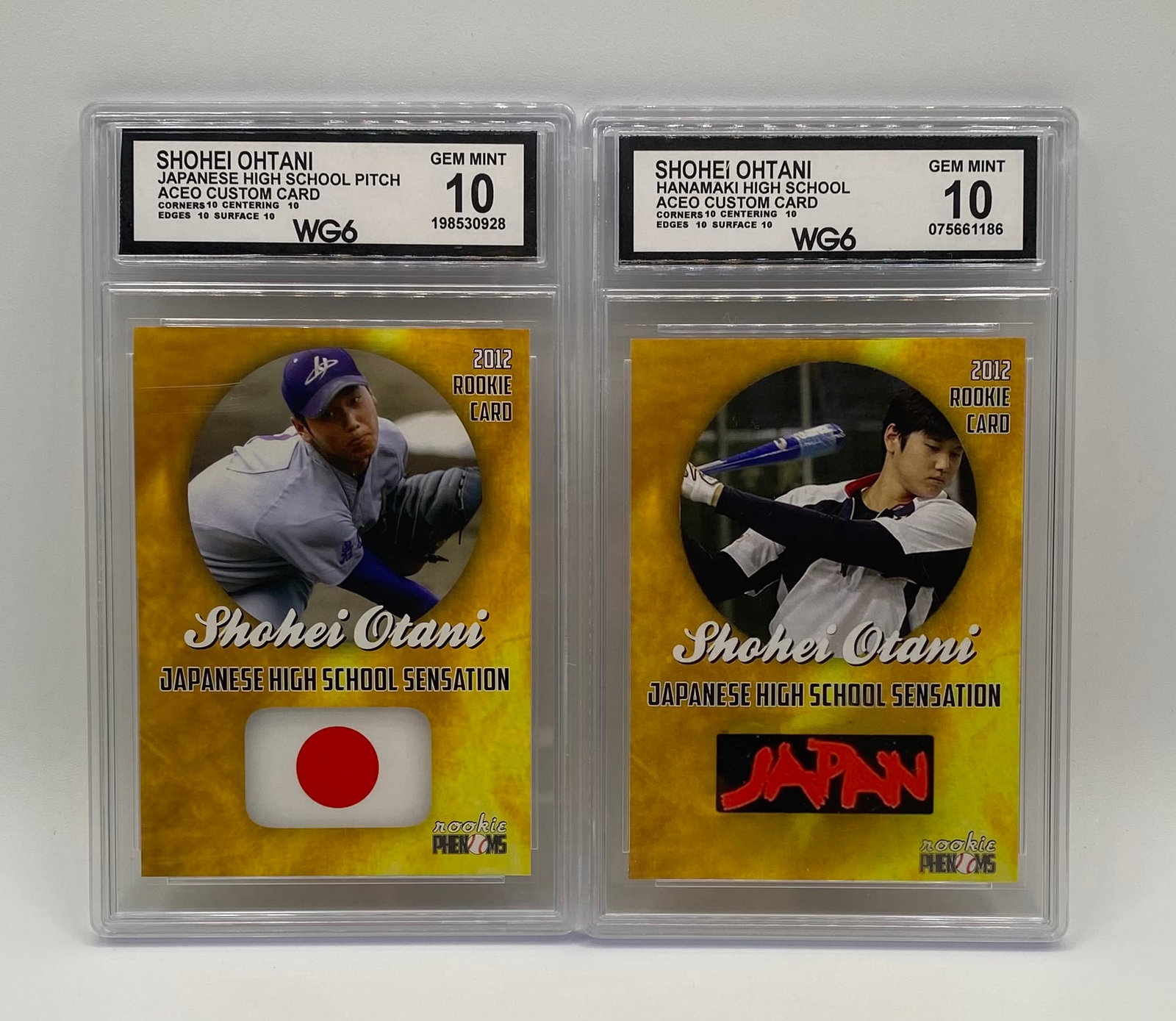 2012 Shohei Ohtani Japanese High School Sensation ACEO Cards (1 of 2)