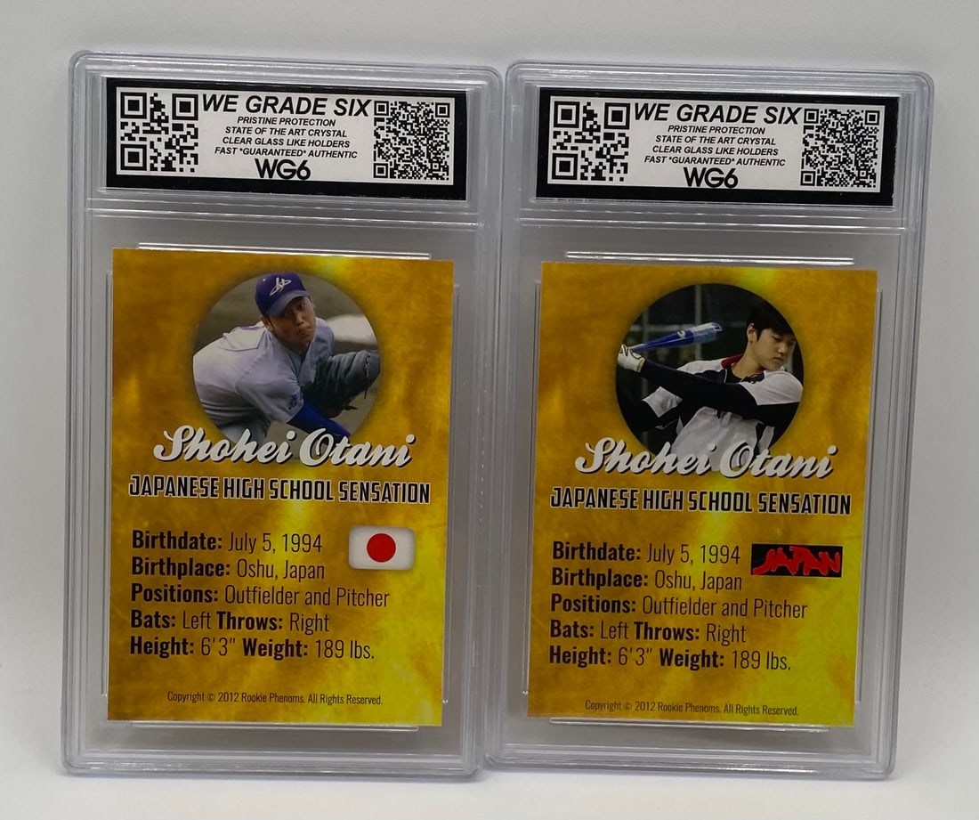 2012 Shohei Ohtani Japanese High School Sensation ACEO Cards - 2