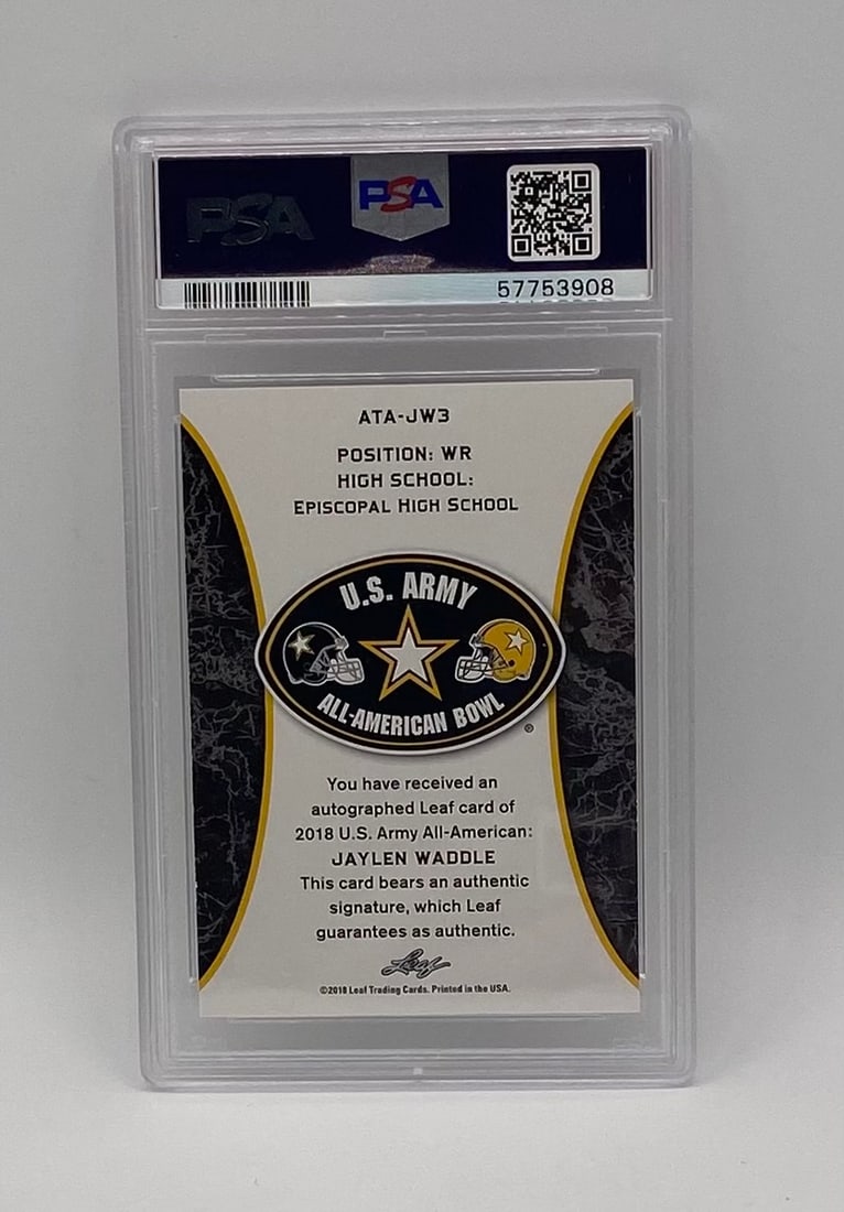 Jaylen Waddle Leaf Metal All-American Bowl Autograph - 2