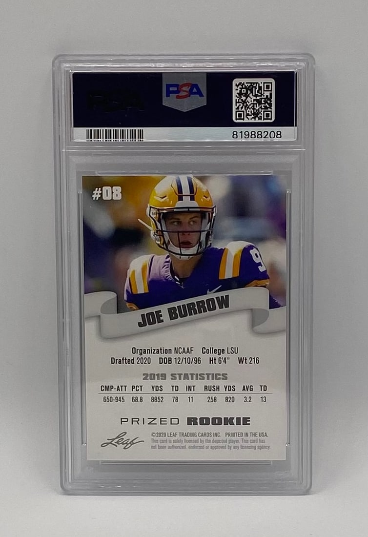 2020 Leaf Special Release Joe Burrow Prized Rookie - 2