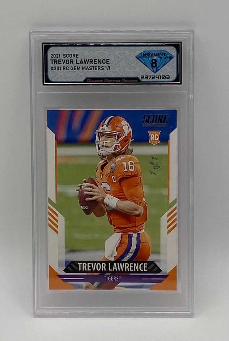 2021 Score Trevor Lawrence Rookie Masters 1/1: 2021 Score Trevor Lawrence Rookie Gem Masters 1/1