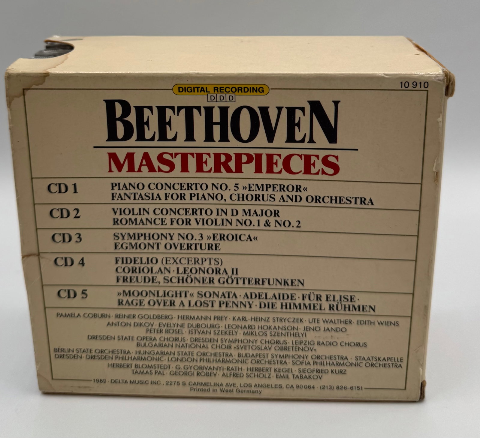 Beethoven Masterpieces 5-CD Box Set - Capriccio Digital (1989, West Germany) - 2
