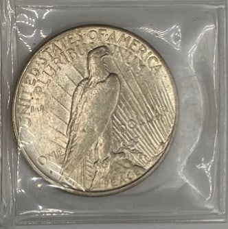 1925 S United States Peace Silver Dollar - 2