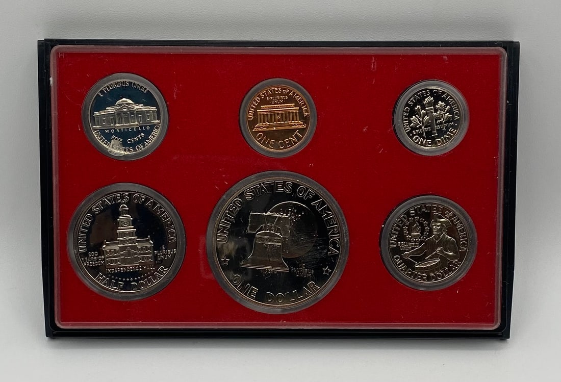 1976 S United States Bicentennial Proof Set – 6 Coins w/ Original Box: 1976 United States Bicentennial Proof Set – 6 Coins w/ Original Box