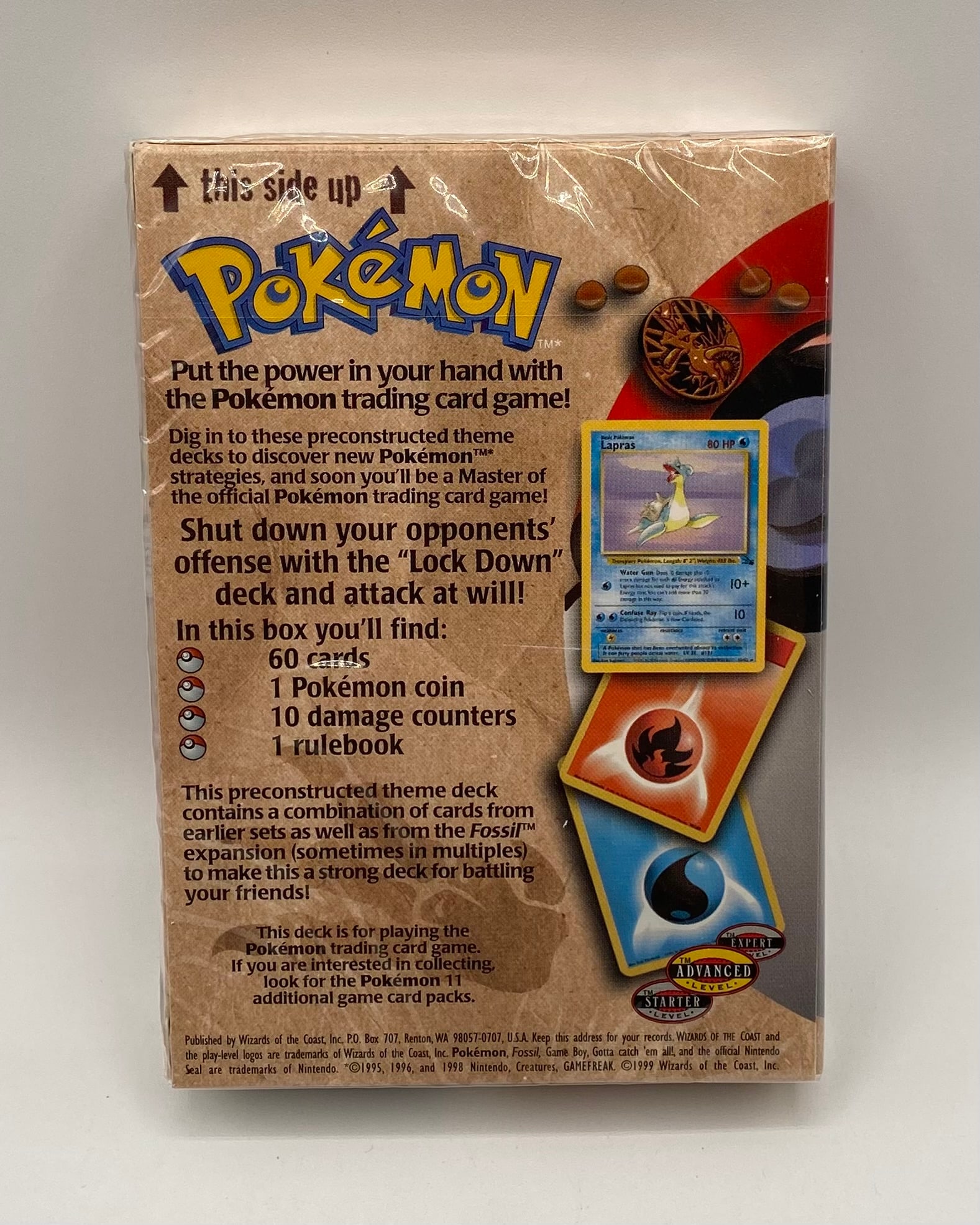 1999 Pokémon TCG Fossil LockDown Sealed Theme Deck - 2