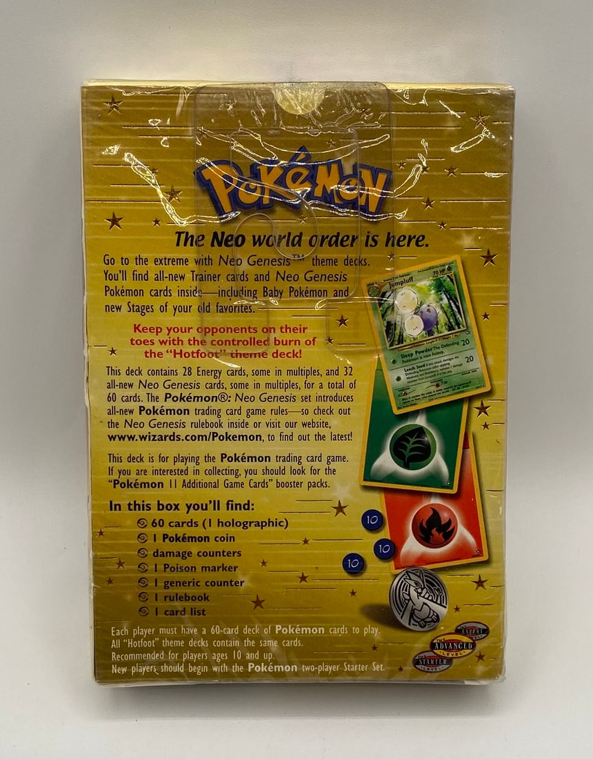 2000 Pokémon TCG Neo Genesis Hotfoot Sealed Theme Deck - 2