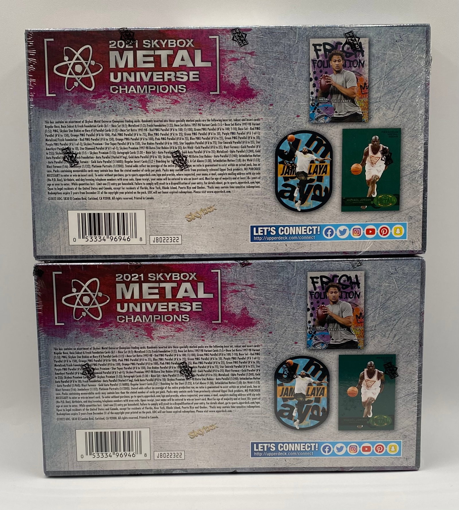 (2) Sealed 2021 Upper Deck Skybox Metal Universe Champions Hobby Boxes - 2