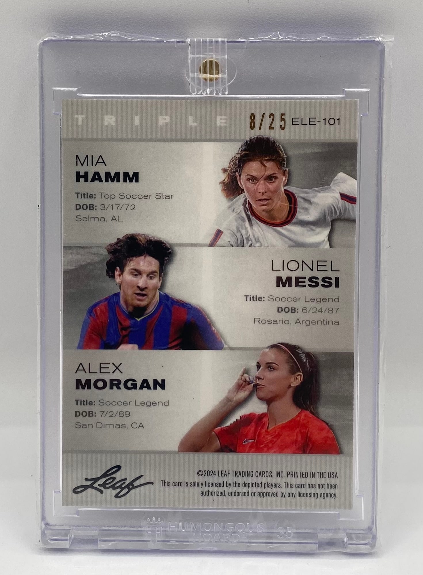 Mia Hamm , Lionel Messi & Alex Morgan /25 - 2
