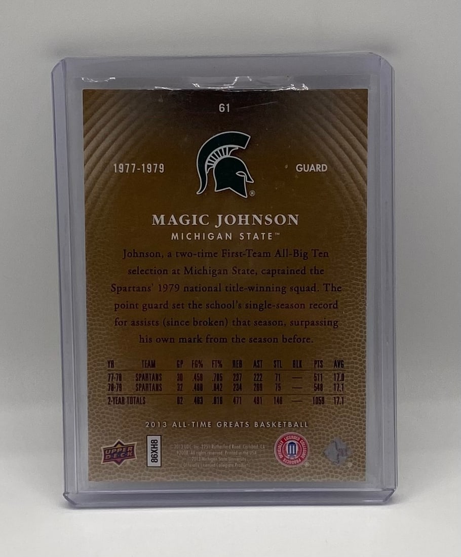2011 Upper Deck All-Time Greats Magic Johnson /50 – Michigan State Spartans - 2