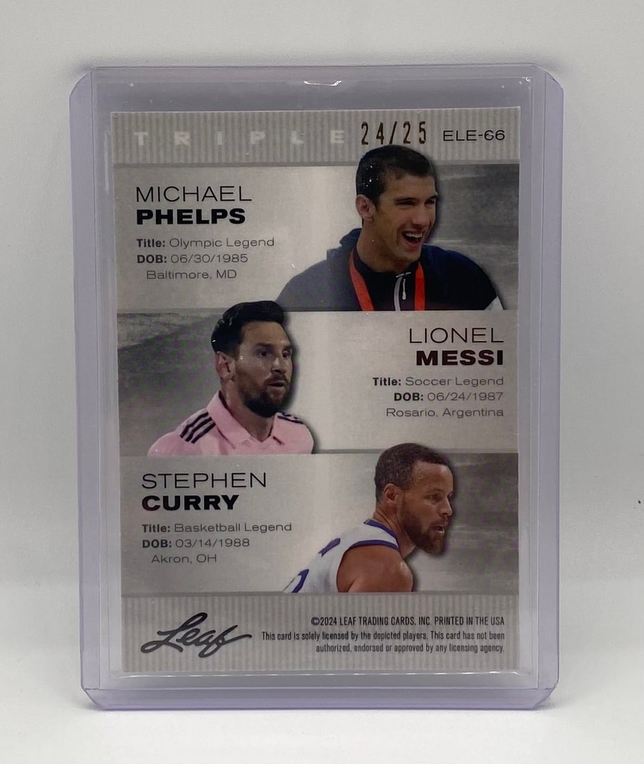 Michael Phelps, Lionel Messi, and Stephen Curry /25 - 2