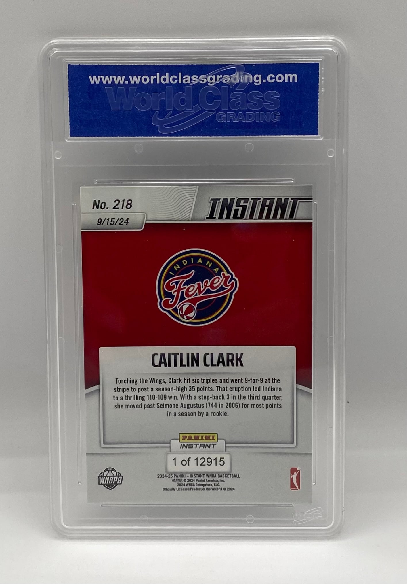 2024 Panini Instant Caitlin Clark Rookie WCG 10 Gem-Mint - 2