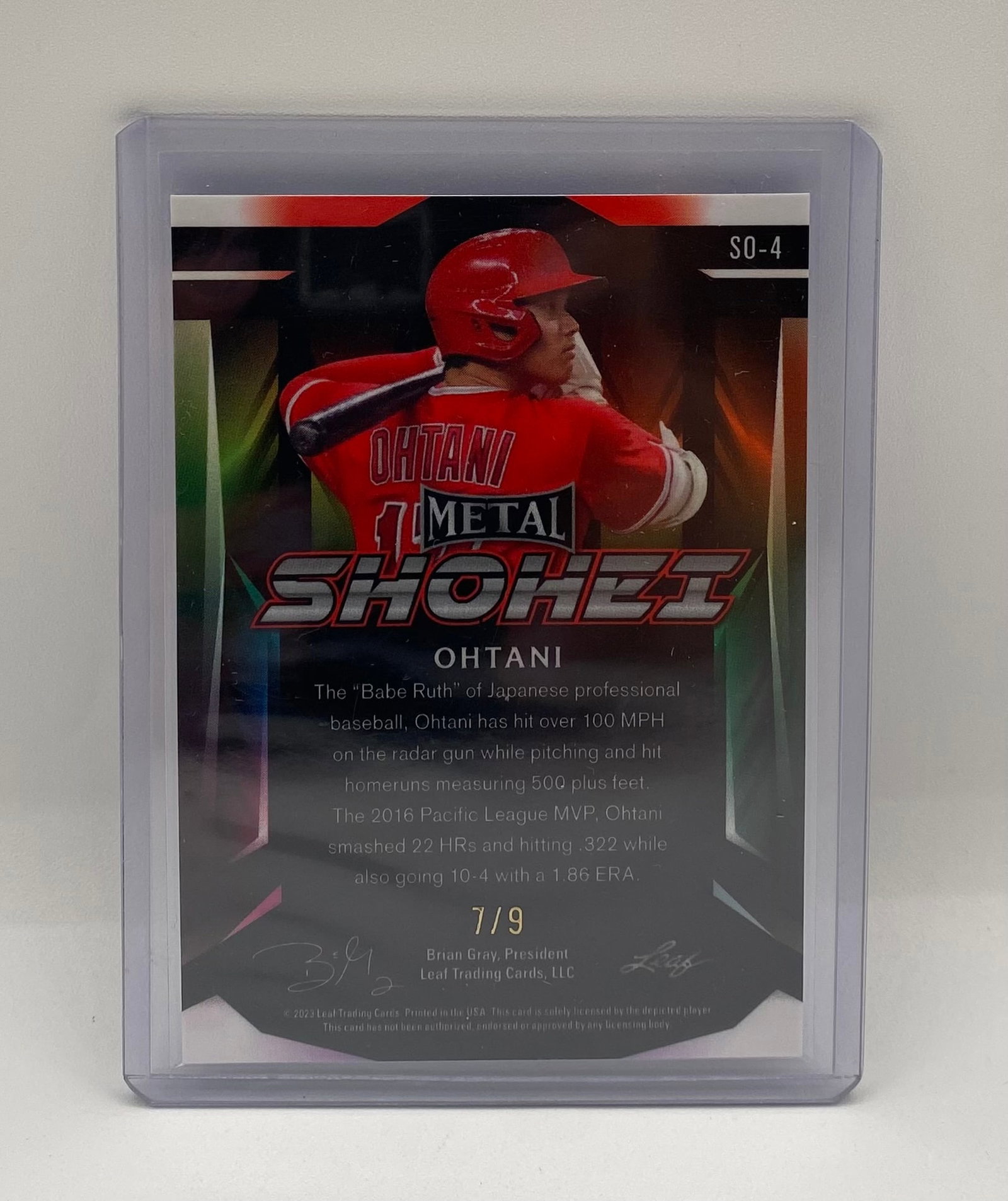 2023 Metal Shohei Ohtani Purple /9 - 2