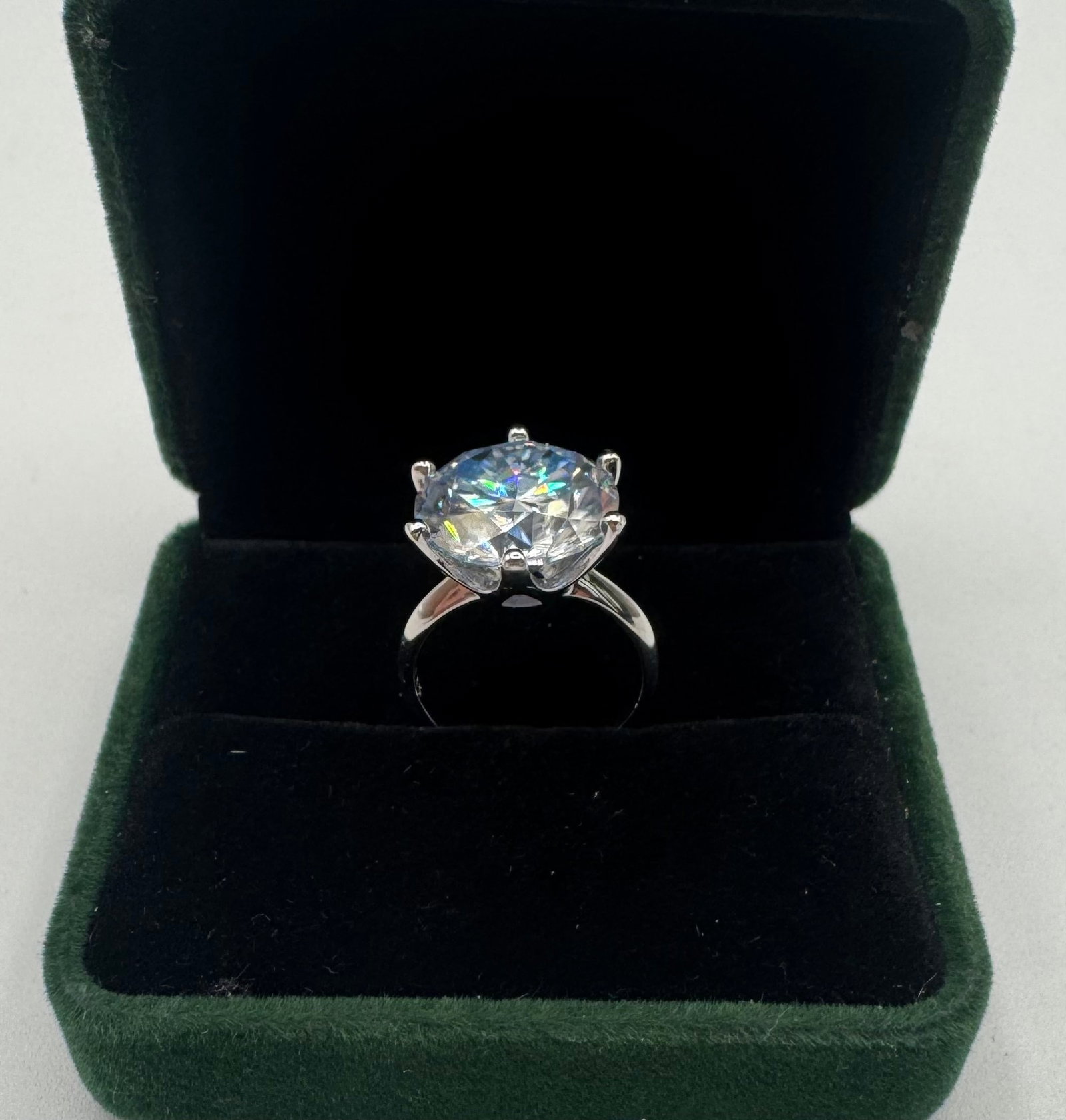 Blue 10 CT VVS Moissanite Ring – Size 6 - 2