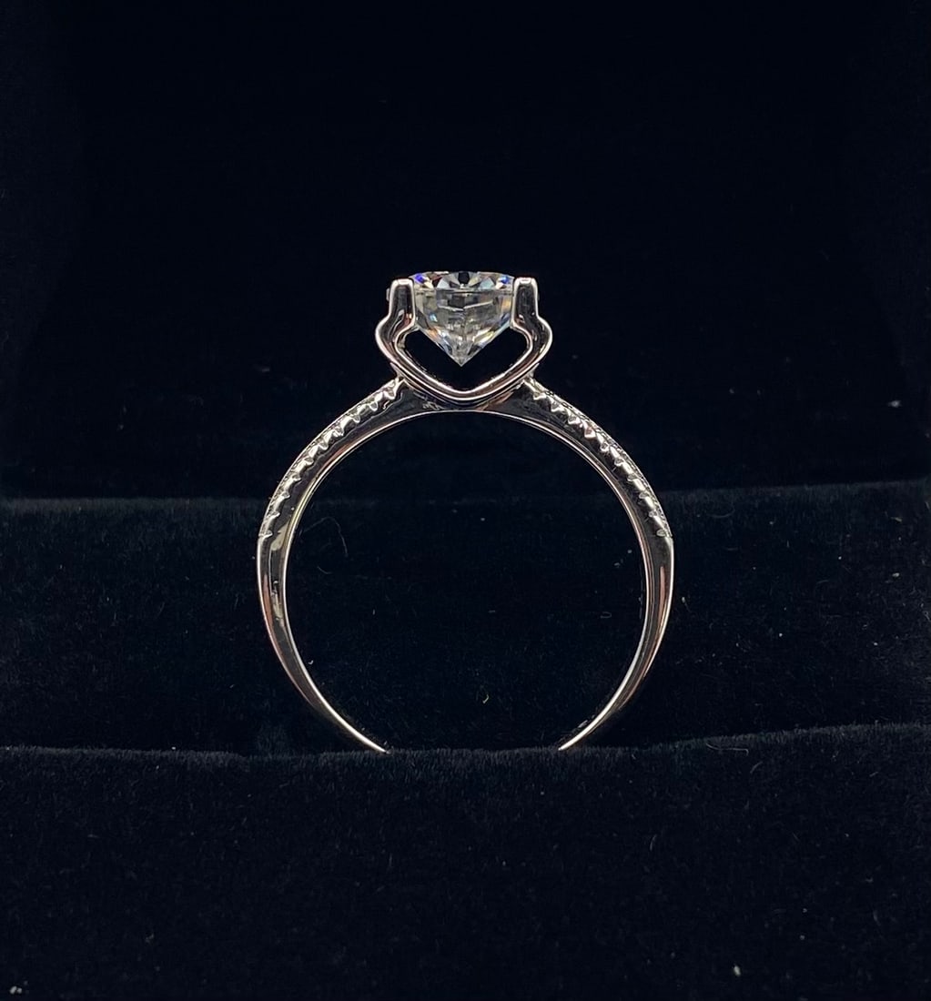 2 00 Ctw Round Moissanite Multi-Row Band Ring 18K Gold Plated SS Size 8 - 2
