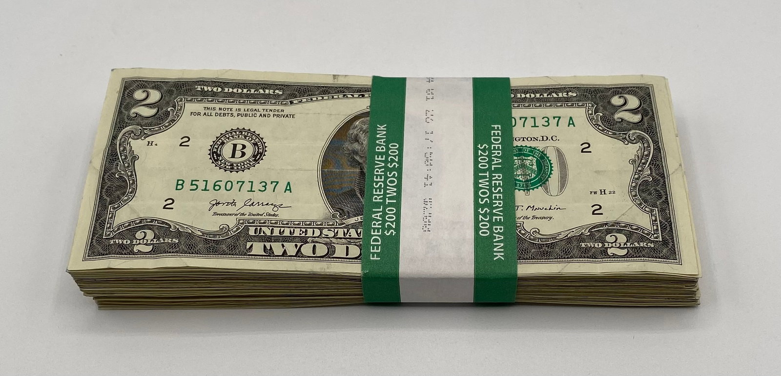 One Hundred Two Dollar Bills Bundle - 2