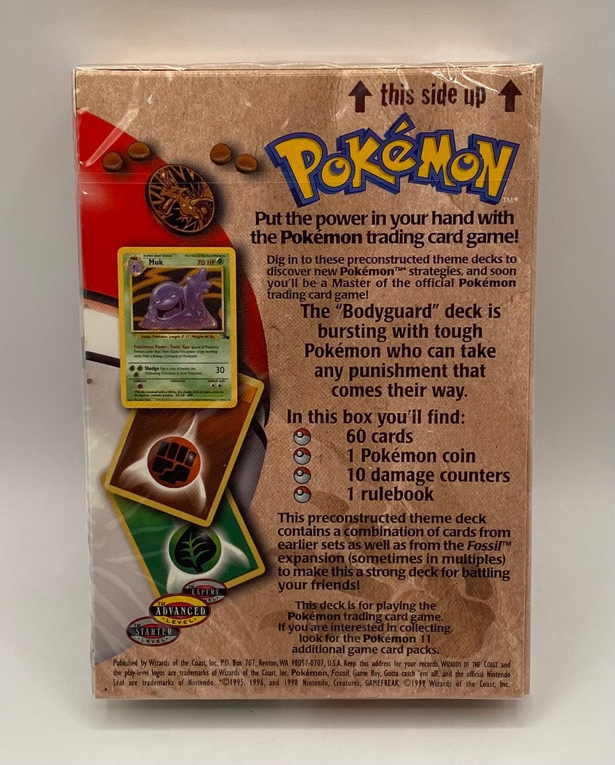 Sealed 1999 Pokemon BodyGuard Theme Deck - 2