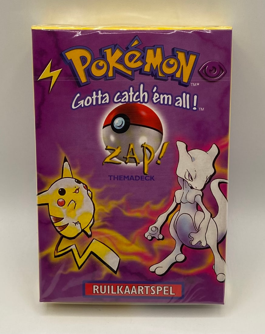 Rare Sealed 1999 Pokemon Zap Dutch Theme Deck: Rare Sealed 1999 Pokemon Zap Dutch Theme Deck
