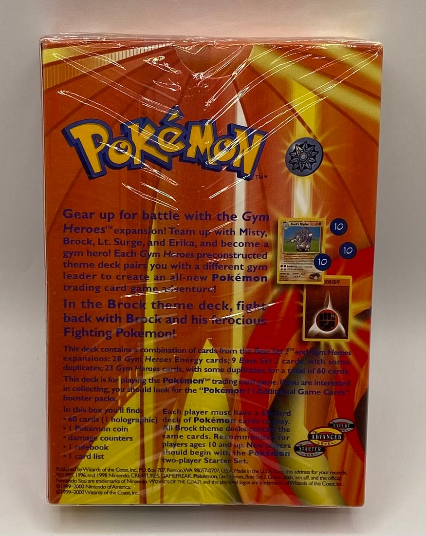 Sealed 1999 2000 Pokemon Brock Theme Deck - 2