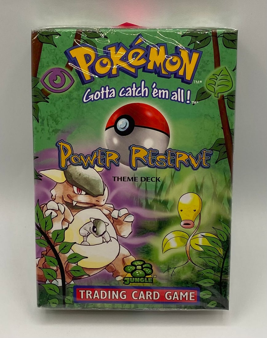 Sealed 1999 Pokemon Power Reserve Theme Deck: Sealed 1999 Pokemon Power Reserve Theme Deck Box