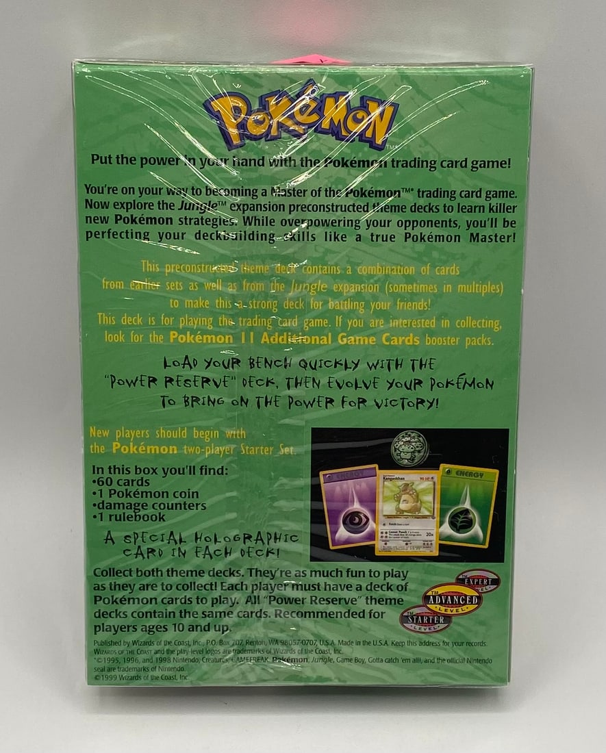 Sealed 1999 Pokemon Power Reserve Theme Deck - 2