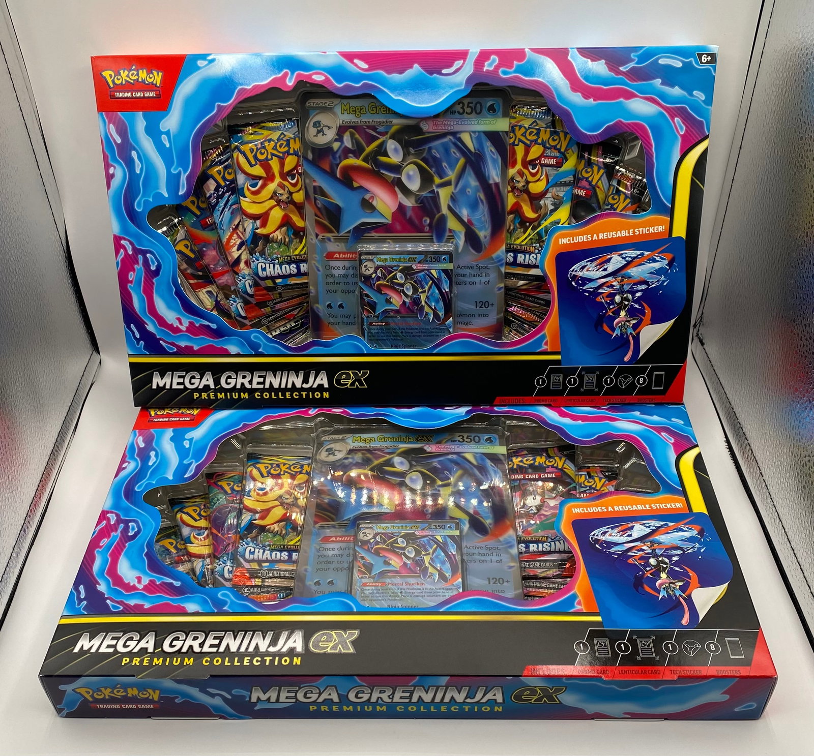 (2) Two Pokémon TCG: Mega Greninja ex Premium Collection Boxes: (2) two Pokémon TCG: Mega Greninja ex Premium Collection Boxes - Lot of 2