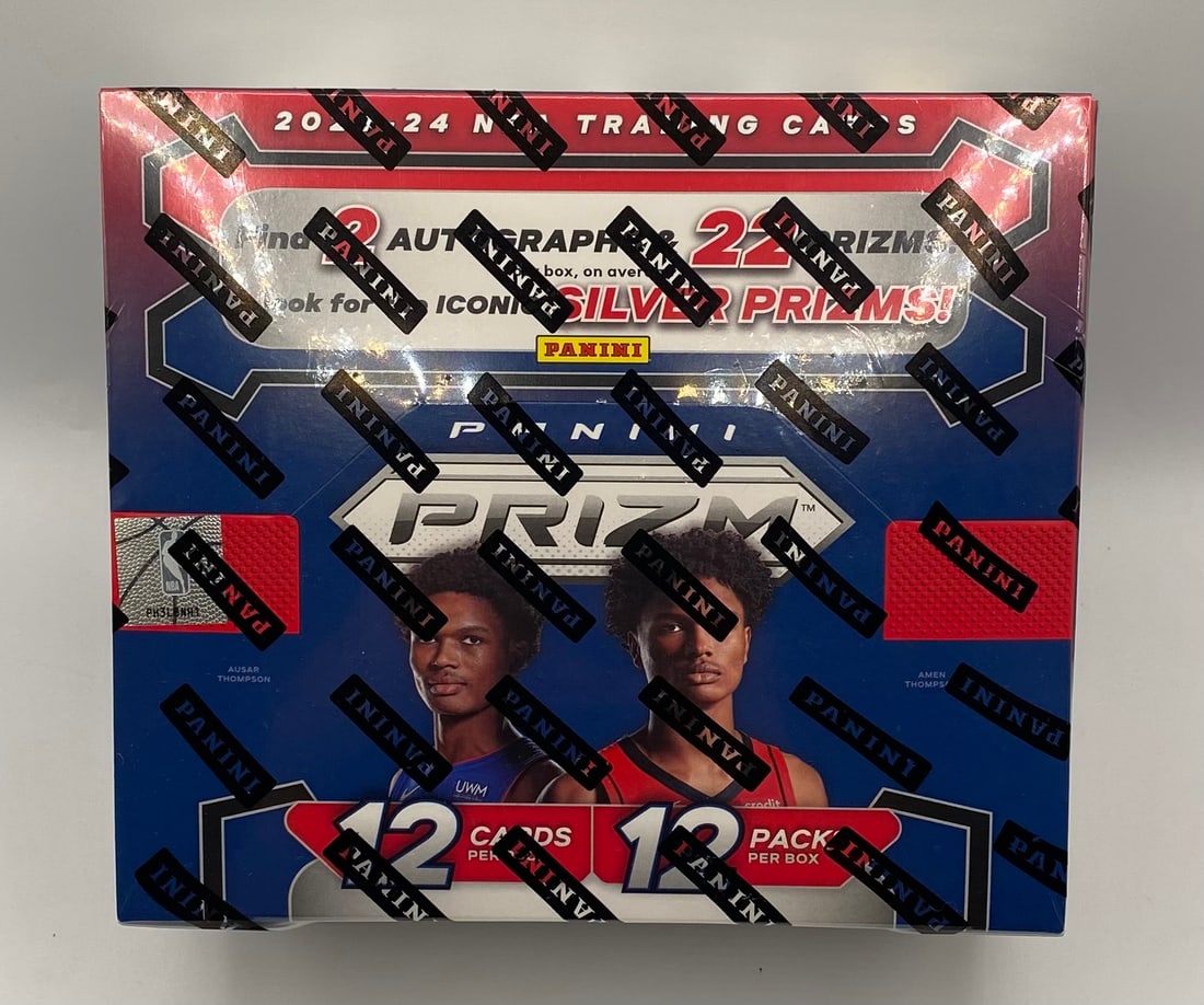 Sealed 2023-24 Panini Prizm Basketball Hobby Box - 2 Autographs & 22 Prizms!: 2023-24 Panini Prizm Basketball Hobby Box - Sealed, 2 Autographs & 22 Prizms!