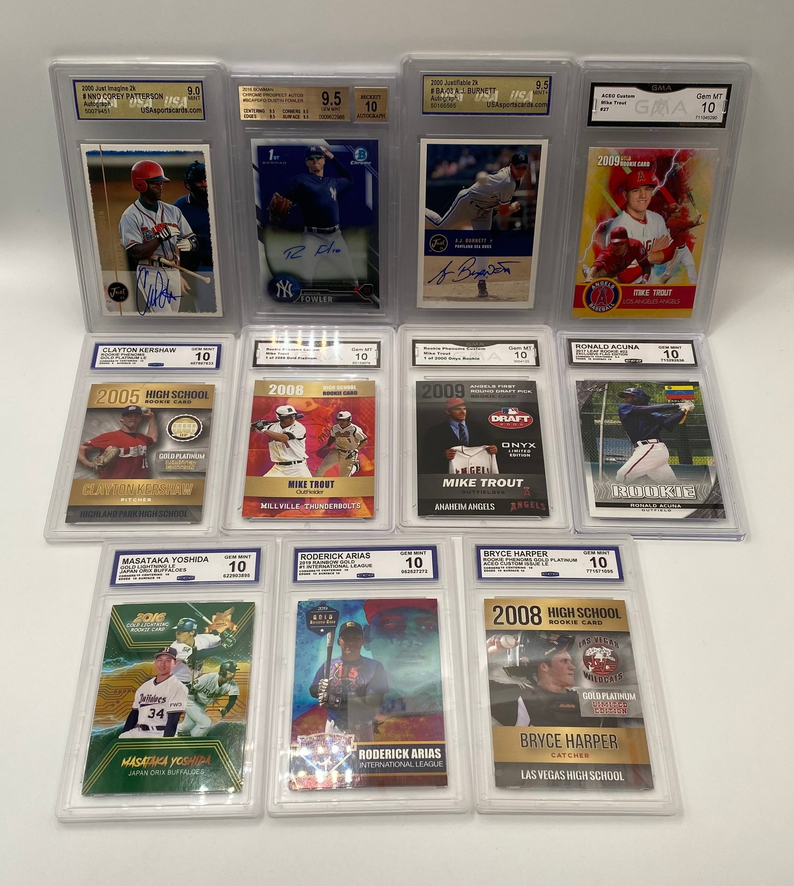 Baseball Cards Mike Trout, Clayton Kershaw, Bryce Harper, Ronald Acuña Jr. & More (1 of 2)