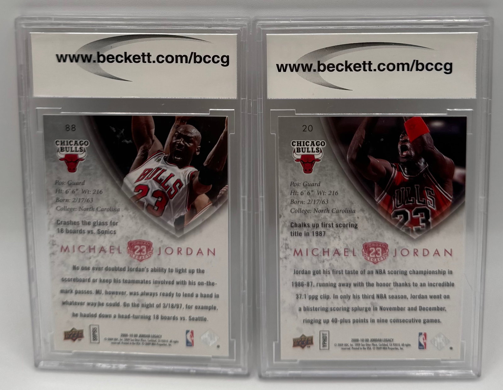 (2) Michael Jordan Gold Cards - 2