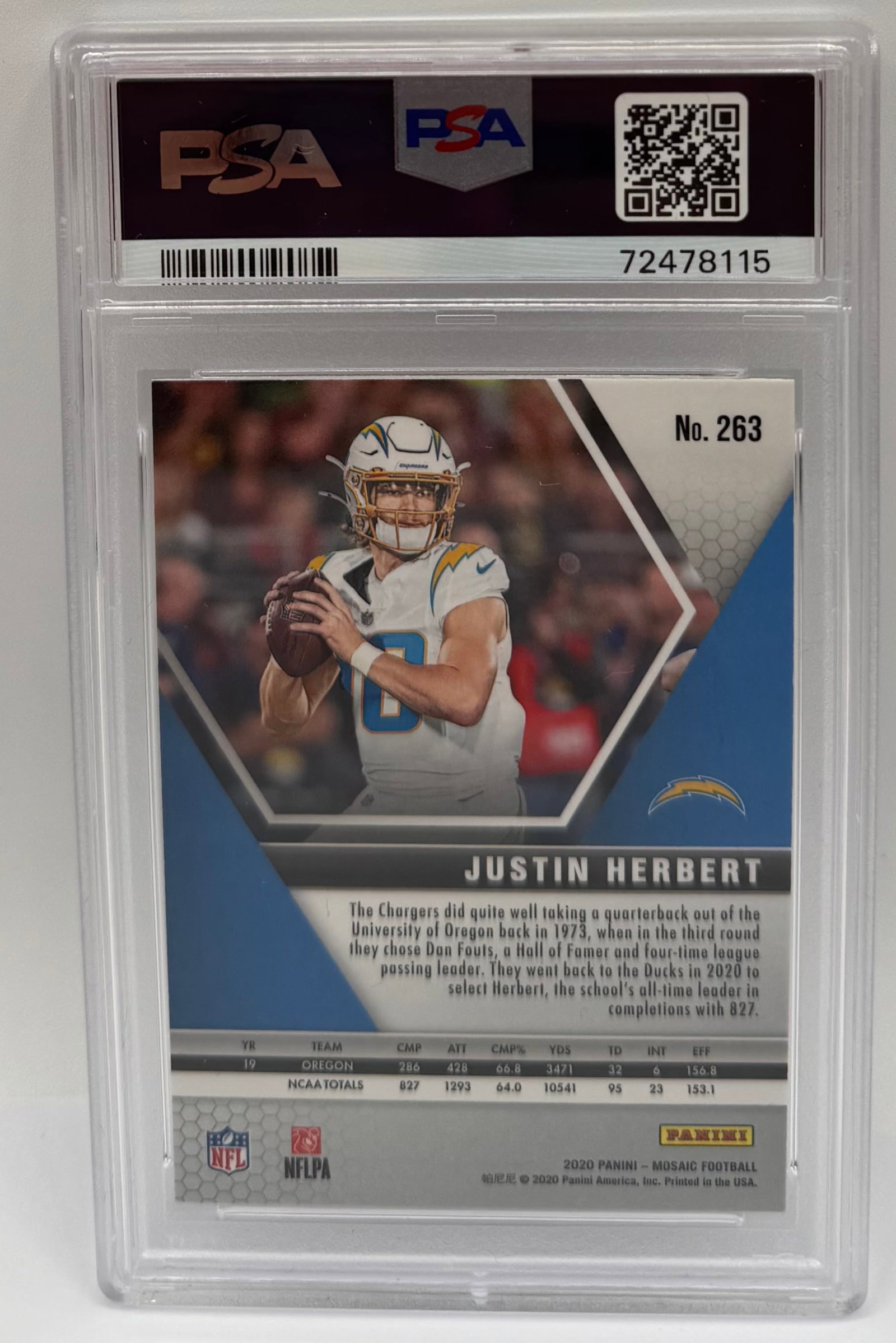 Justin Herbert Auto Rookie PSA 10 - 2