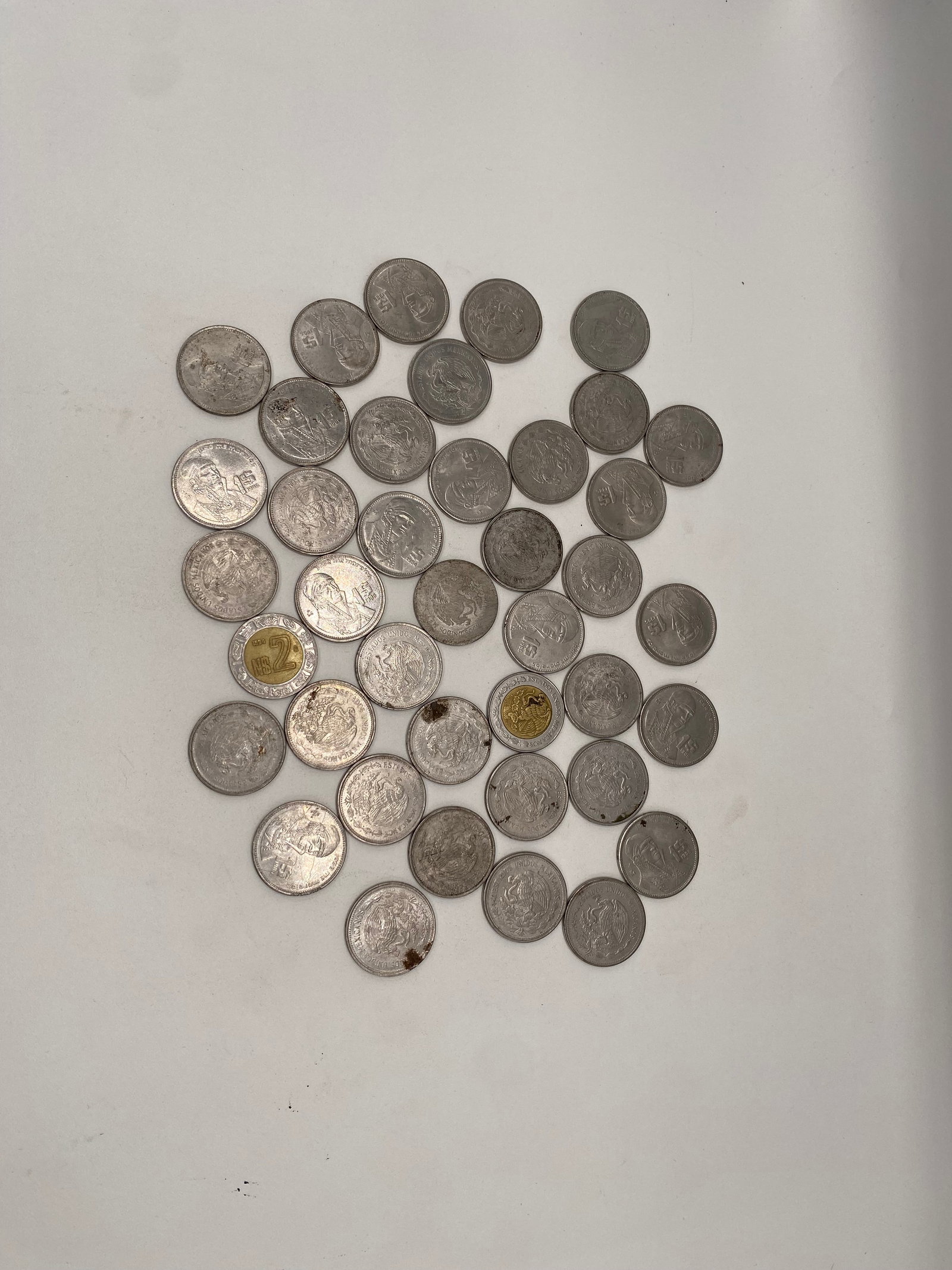 Collection of 37 Assorted Mexican Coins - 2