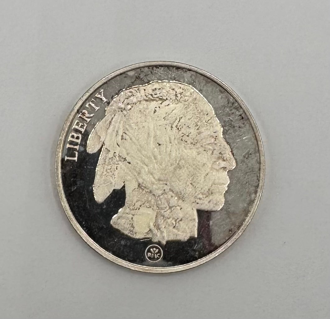 1 Troy Ounce .999 Fine Silver Buffalo Round - 2