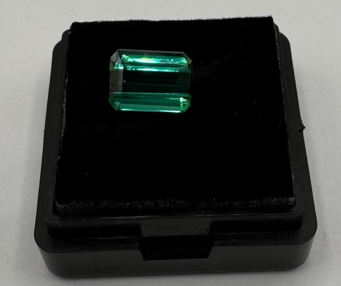 Natural Brazilian Green Tourmaline 2.70 Ct Emerald Cut Loose Gemstone - 3