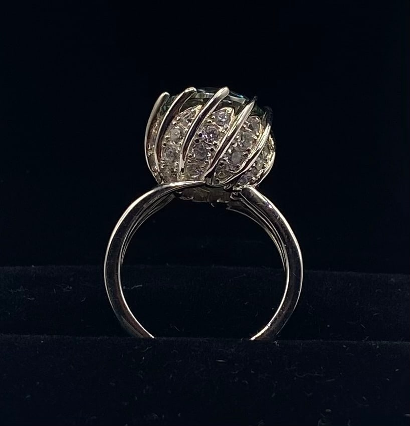 5 Carats Green VVS Moissanite Ring - 2