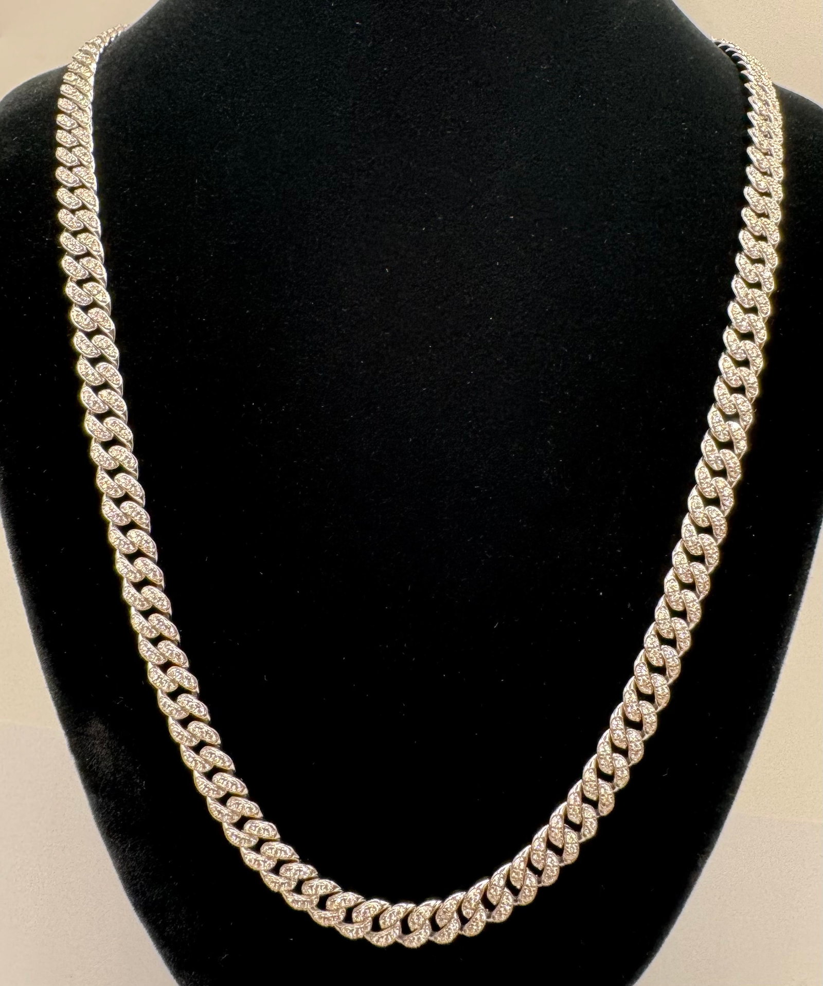 Iced-Out VVS Moissanite Cuban Link 18K Gold Plated Sterling Silver 24" - 2