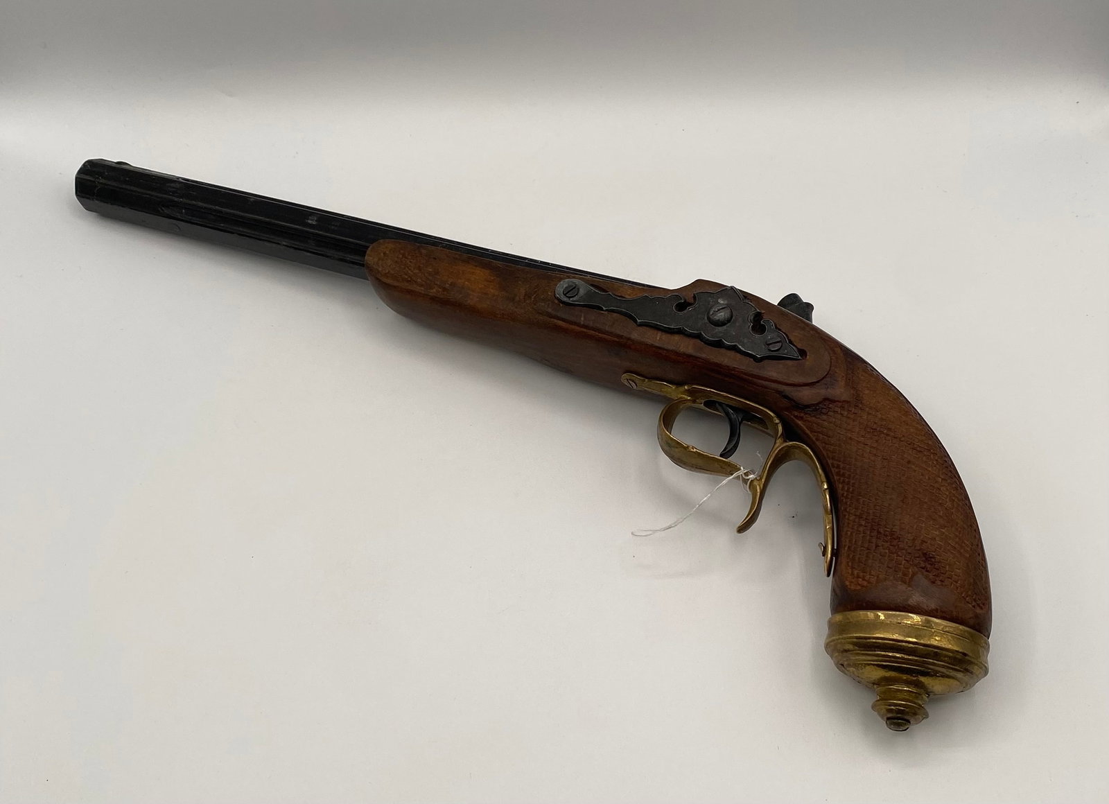 Vintage Wood & Brass Replica Pistol (1 of 2)