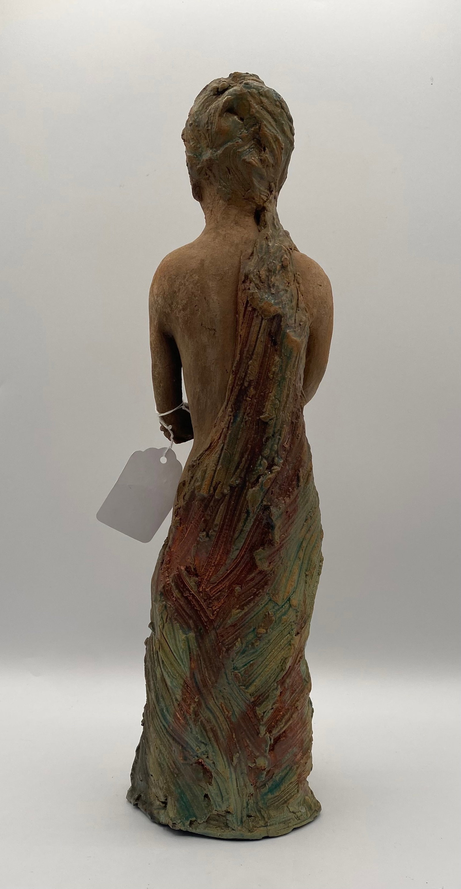 Mid-Century Modern Style Brutalist Terracotta Female Figure Sculpture, 13" H - 2