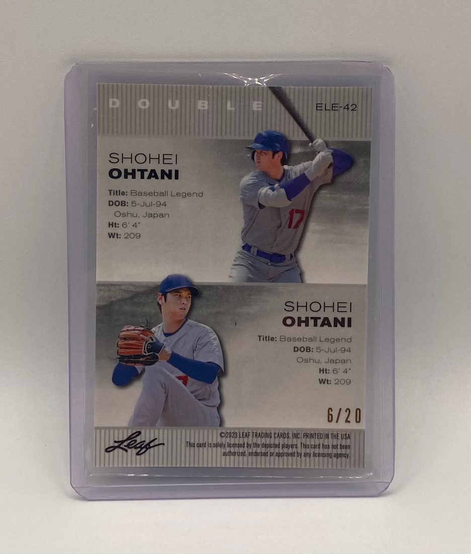 Shohei Ohtani Double Laser Blue Holo /20 - 2