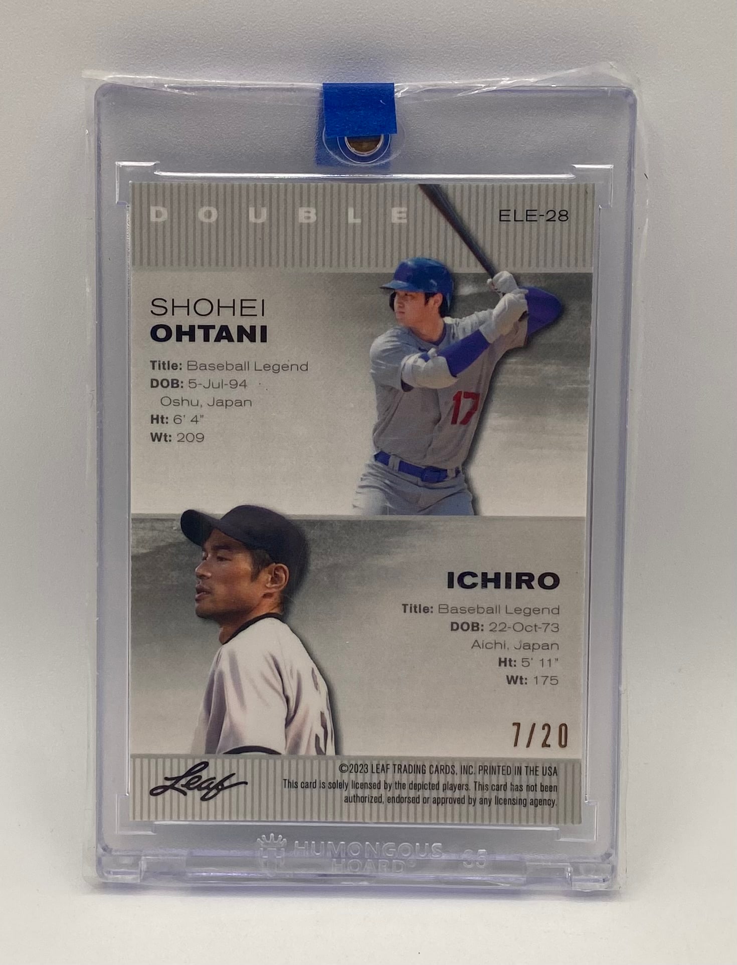 Shohei Ohtani & Ichiro Blue Holo /20 - 2