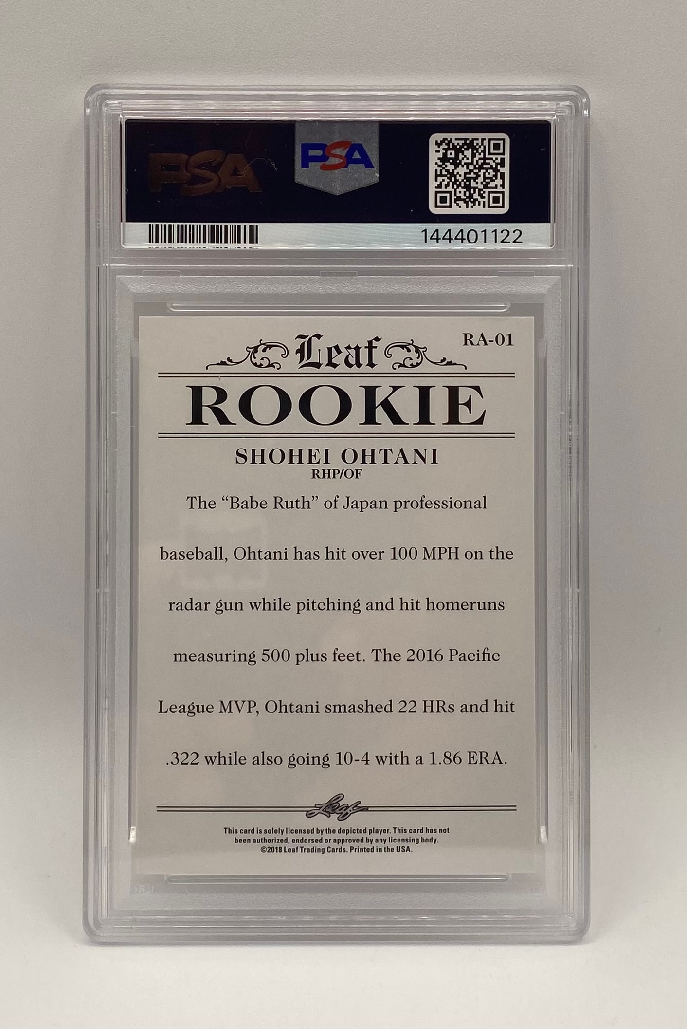 Shohei Ohtani Achievement Rookie PSA 10 - 2