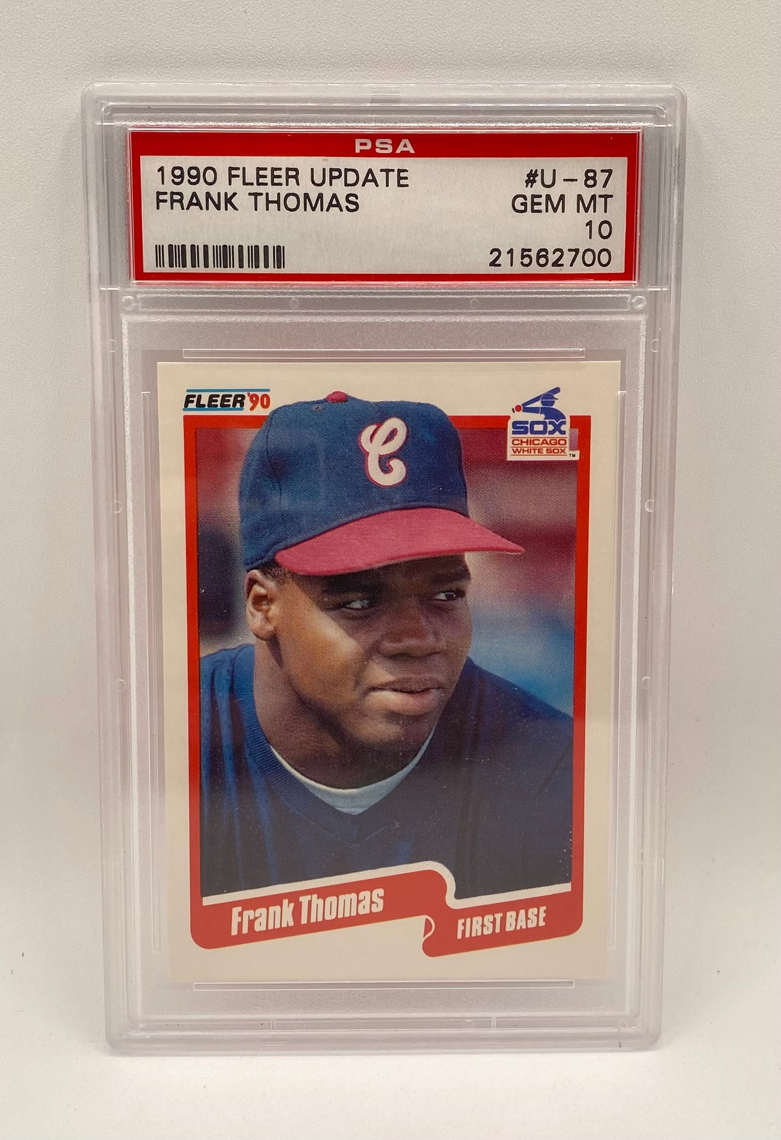 Frank Thomas Rookie PSA 10: 1990 Fleer Update Frank Thomas Rookie Card #U-87 – PSA 10 GEM MT