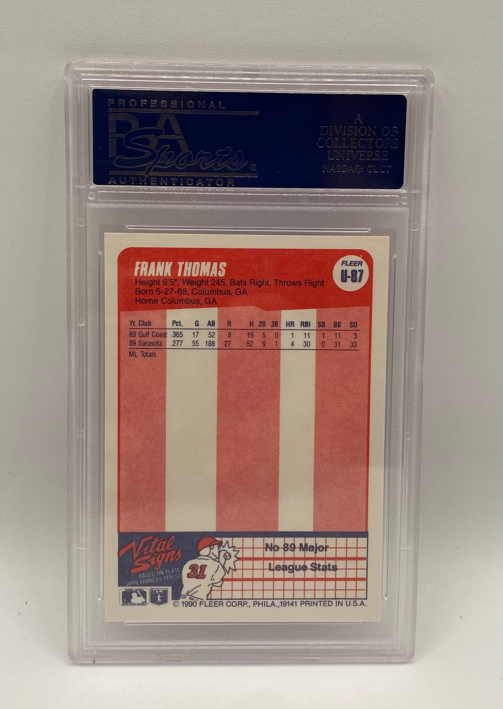 Frank Thomas Rookie PSA 10 - 2