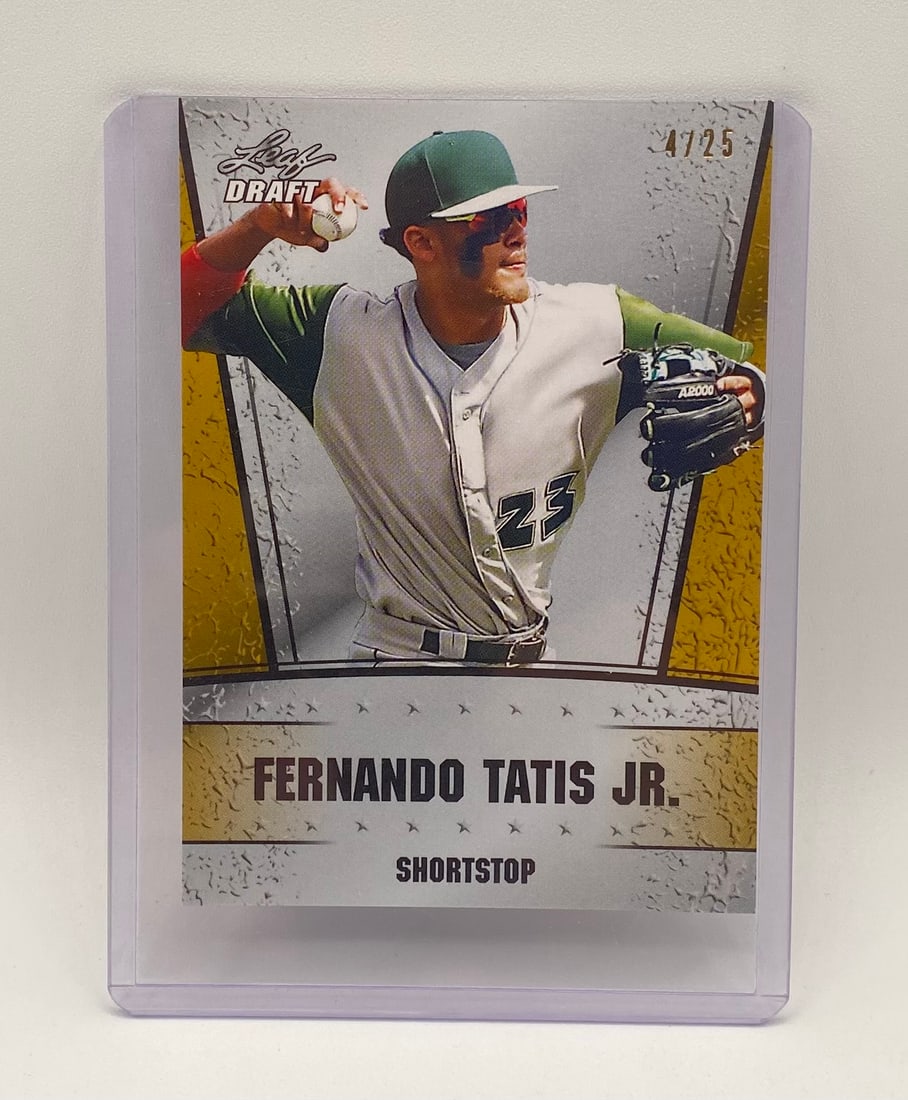 Fernando Tatis Jr /25: 2018 Leaf Draft Fernando Tatis Jr. Shortstop Card - Serial Numbered /25