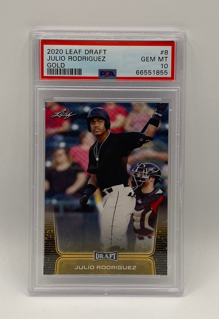 Julio Rodriguez Gold PSA 10: 2020 Leaf Draft Julio Rodriguez Gold #8 - PSA 10 GEM MINT
