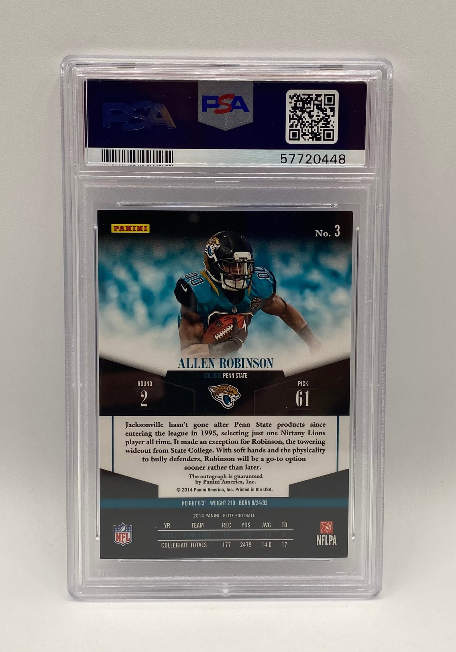 Allen Robinson Rookie Autographs PSA - 2