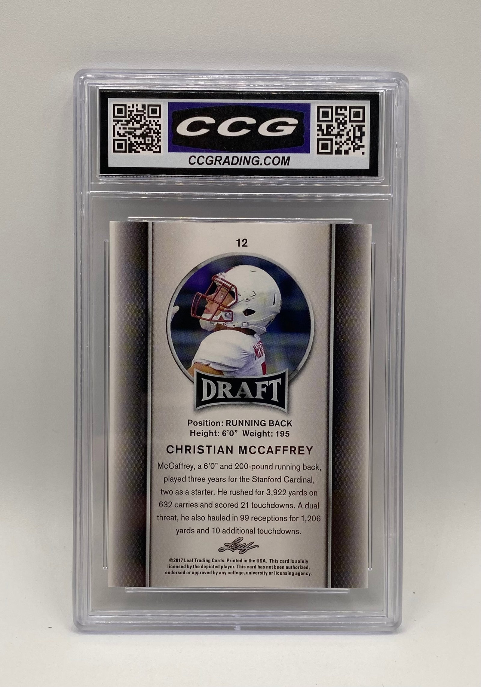 Christian McCaffrey Rookie Card - 2