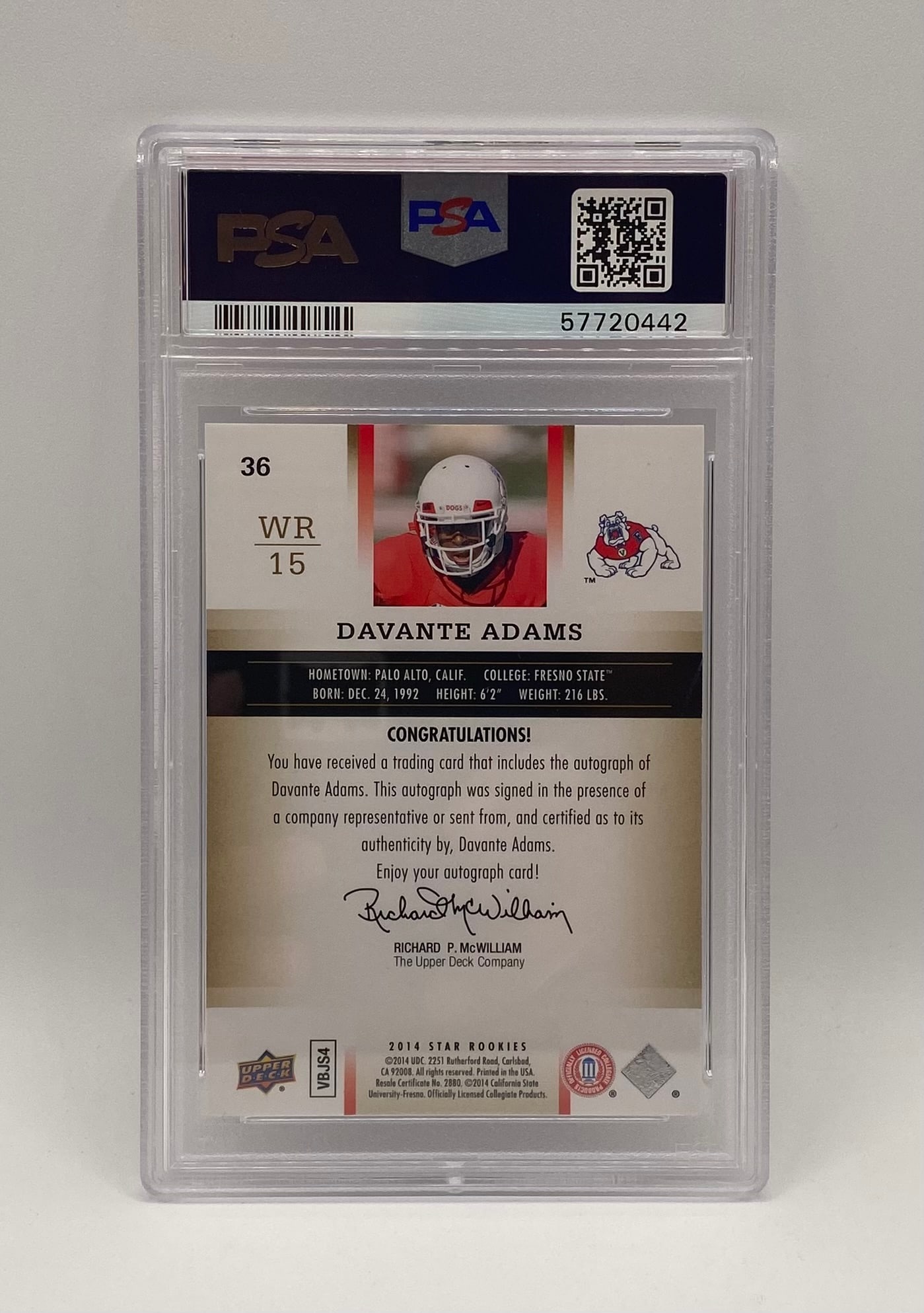 Davante Adams Rookie Auto PSA - 2