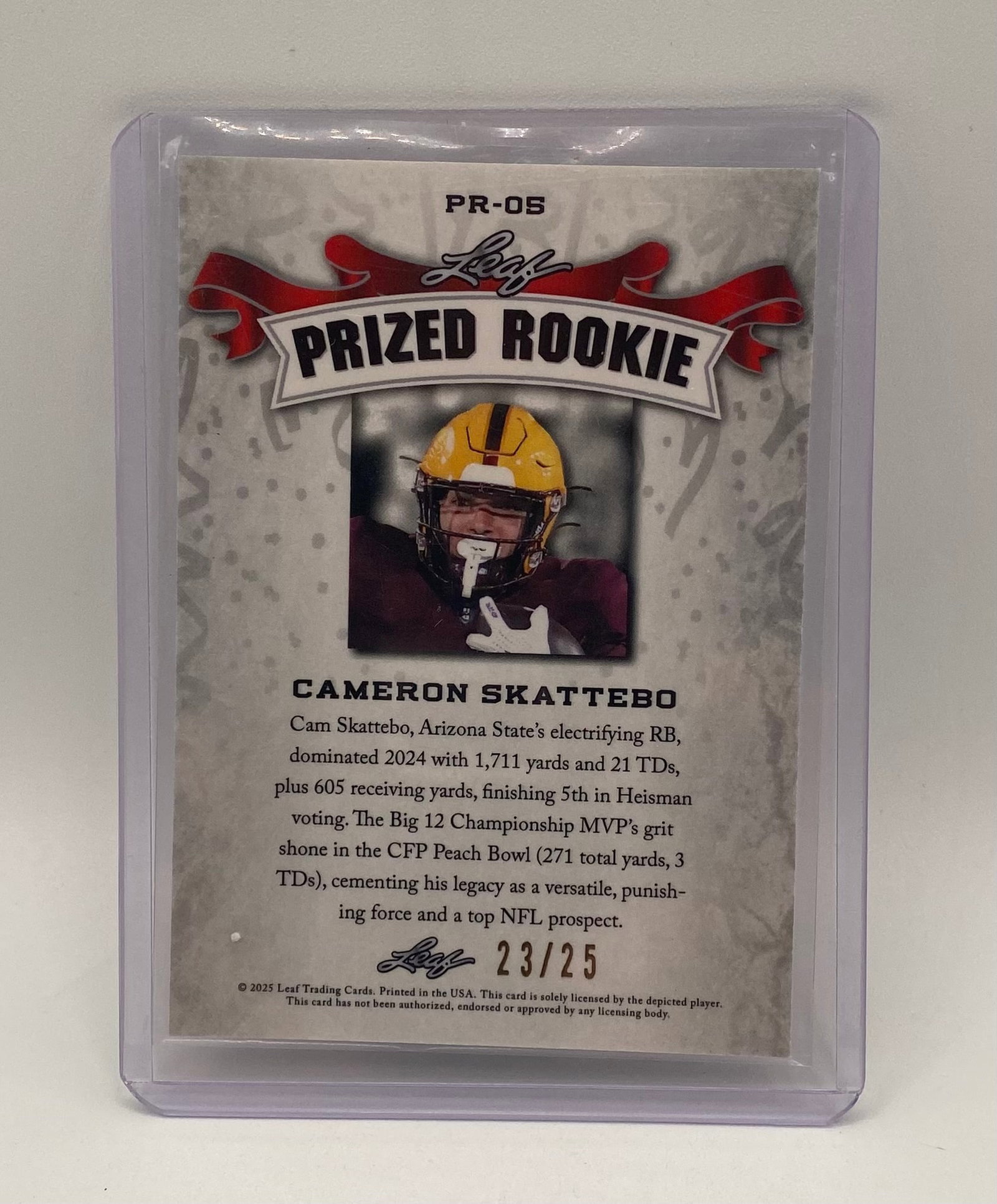 Cameron Skattebo Prized Rookie /25 - 2