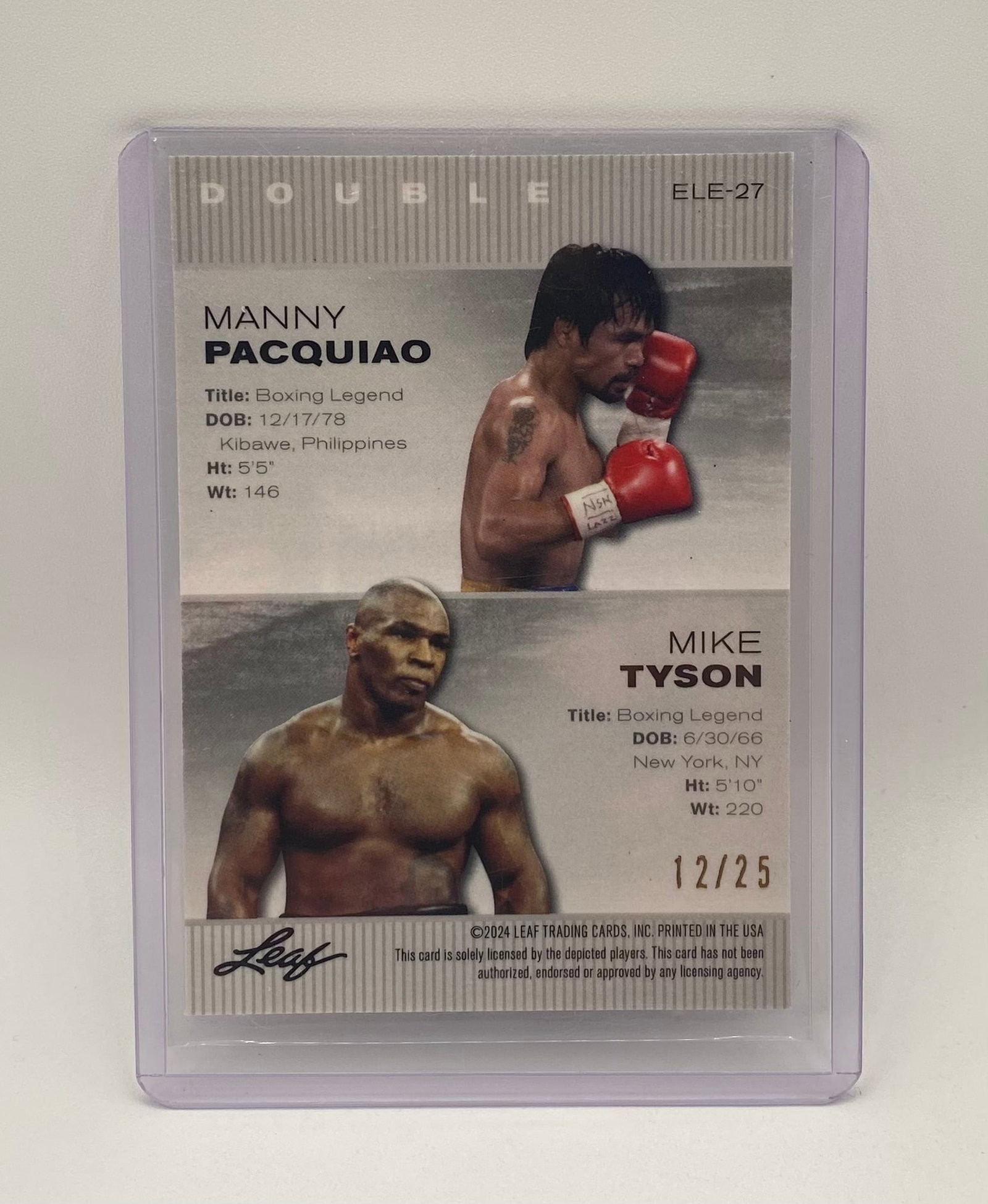 Manny Pacquiao & Mike Tyson Holo /25 - 2